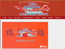 Tablet Screenshot of lakehernandodragonboatfestival.com